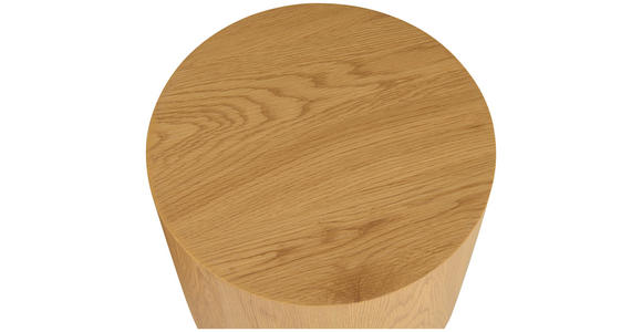 BEISTELLTISCHSET rund Eichefarben  - Eichefarben, Design, Holzwerkstoff (38-48/38-48/32-38cm) - Carryhome