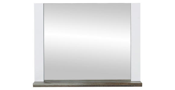 SPIEGEL Braun, Weiß - Weiß/Braun, KONVENTIONELL, Holzwerkstoff (90/70/14cm) - Voleo