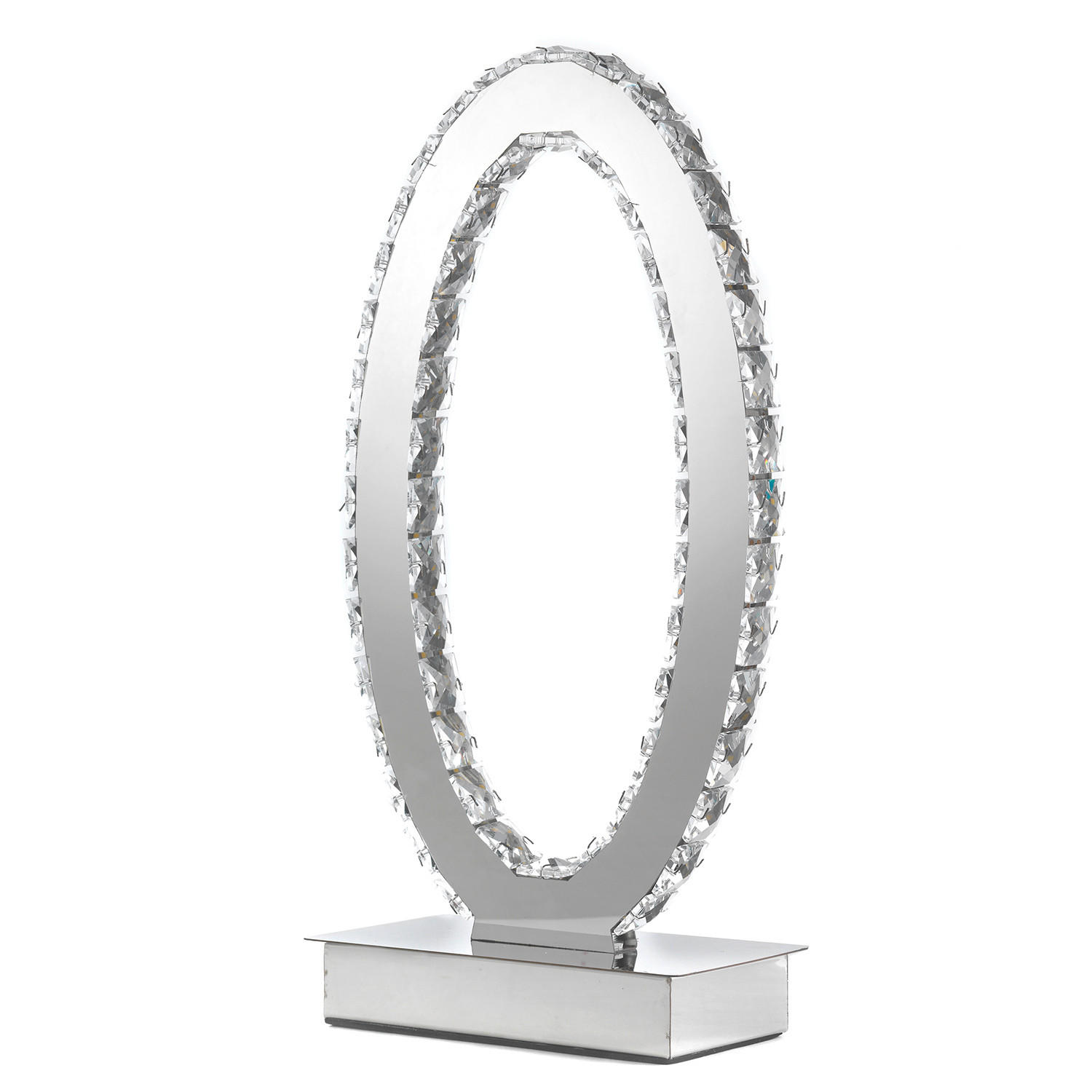 LED-TISCHLEUCHTE 30/40 cm   - Chromfarben, Design, Glas/Metall (30/40cm)