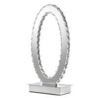 LED-TISCHLEUCHTE 30/40 cm   - Chromfarben, Design, Glas/Metall (30/40cm)