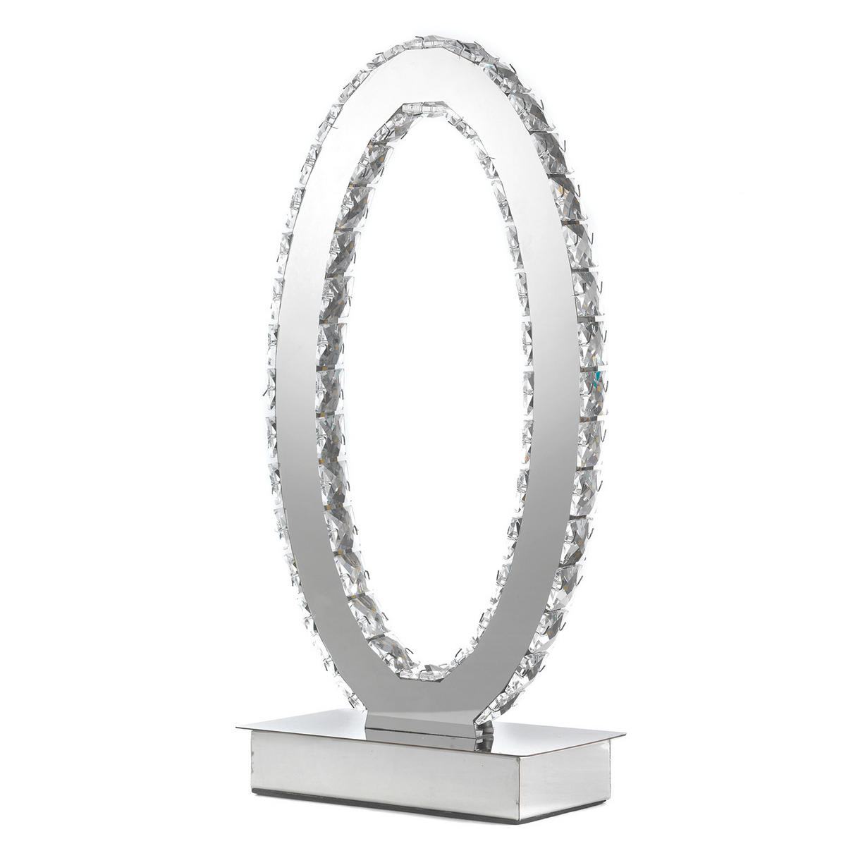 LED-TISCHLEUCHTE 30/40 cm   - Chromfarben, Design, Glas/Metall (30/40cm)