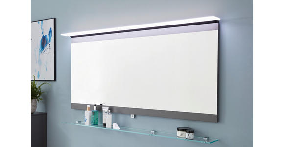 BADEZIMMER in 143,4 cm - Schwarz/Weiß, MODERN, Glas/Holzwerkstoff (143,4cm) - Novel