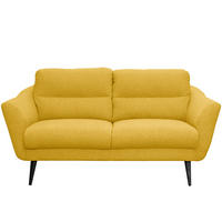 2,5-SITZER Webstoff Gelb  - Gelb/Schwarz, Design, Holz/Textil (187/87/88cm) - Livetastic