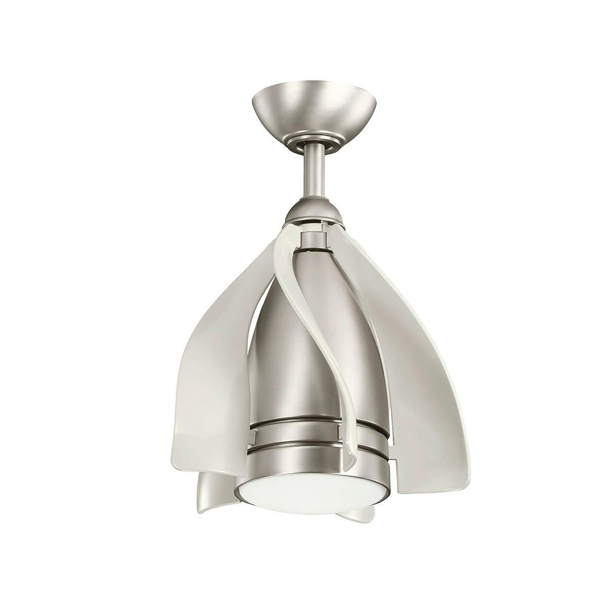 DECKENVENTILATOR Elstead Terna 38/50 cm   - Champagner/Nickelfarben, Design, Kunststoff/Metall (38/50cm) - Elstead Lighting