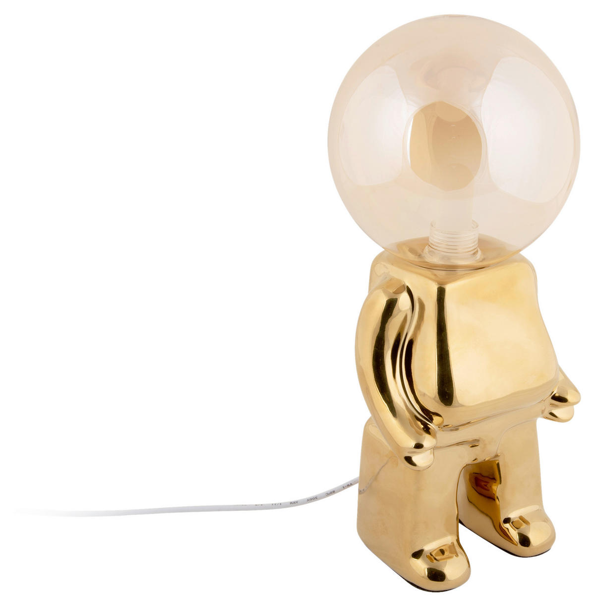 TISCHLEUCHTE - Goldfarben, Basics, Glas/Keramik (12/27/12cm) - Leitmotiv