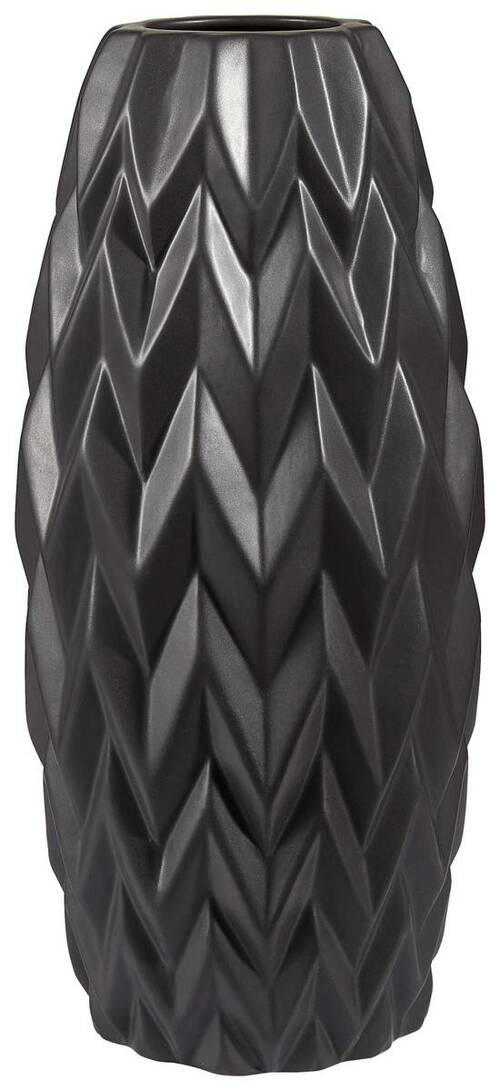 VASE 30 cm  - Schwarz, Trend, Keramik (14/30cm) - Novel