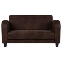 2-SITZER-SOFA Antis Lederlook Dunkelbraun  - Dunkelbraun, Design, Textil (152/80/89cm) - Livetastic