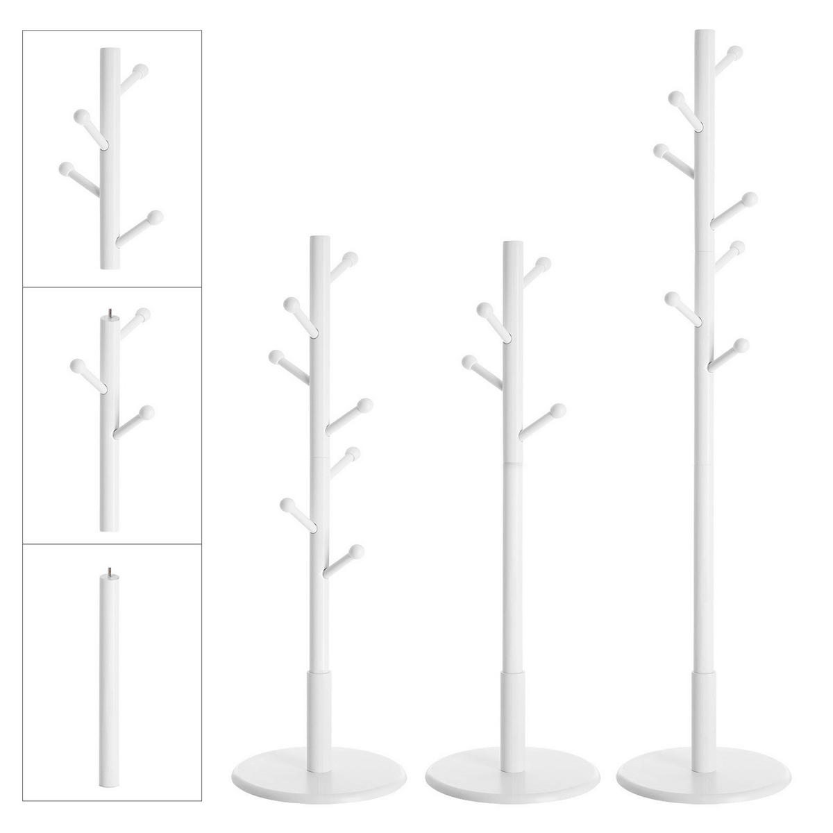 GARDEROBENSTÄNDER in Weiß 38/175/38 cm   - Weiß, Trend, Holz (38/175/38cm) - Boxxx