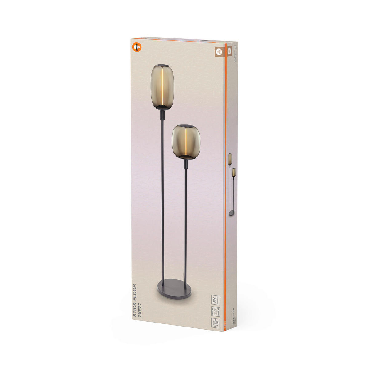 STEHLEUCHTE 32/146 cm   - Dunkelgrau, Basics, Metall (32/146cm) - Osram