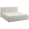 POLSTERBETT 180/200 cm  in Creme  - Creme/Schwarz, Design, Holz/Textil (180/200cm) - Xora