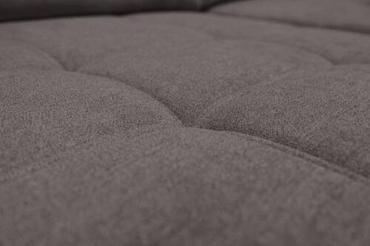ECKSOFA Graubraun Velours  - Chromfarben/Graubraun, Design, Kunststoff/Textil (173/322/174cm) - Livetastic