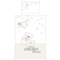 BABYBETTWÄSCHE 100/135 cm  - Beige/Braun, KONVENTIONELL, Textil (100/135cm)