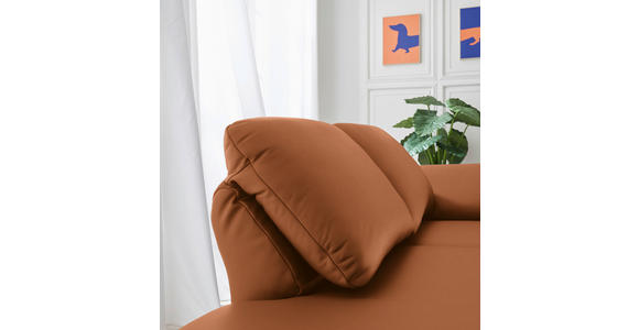 RÉCAMIERE in Echtleder Cognac - Chromfarben/Cognac, Design, Leder/Metall (209/85-109/95-16cm) - Dieter Knoll