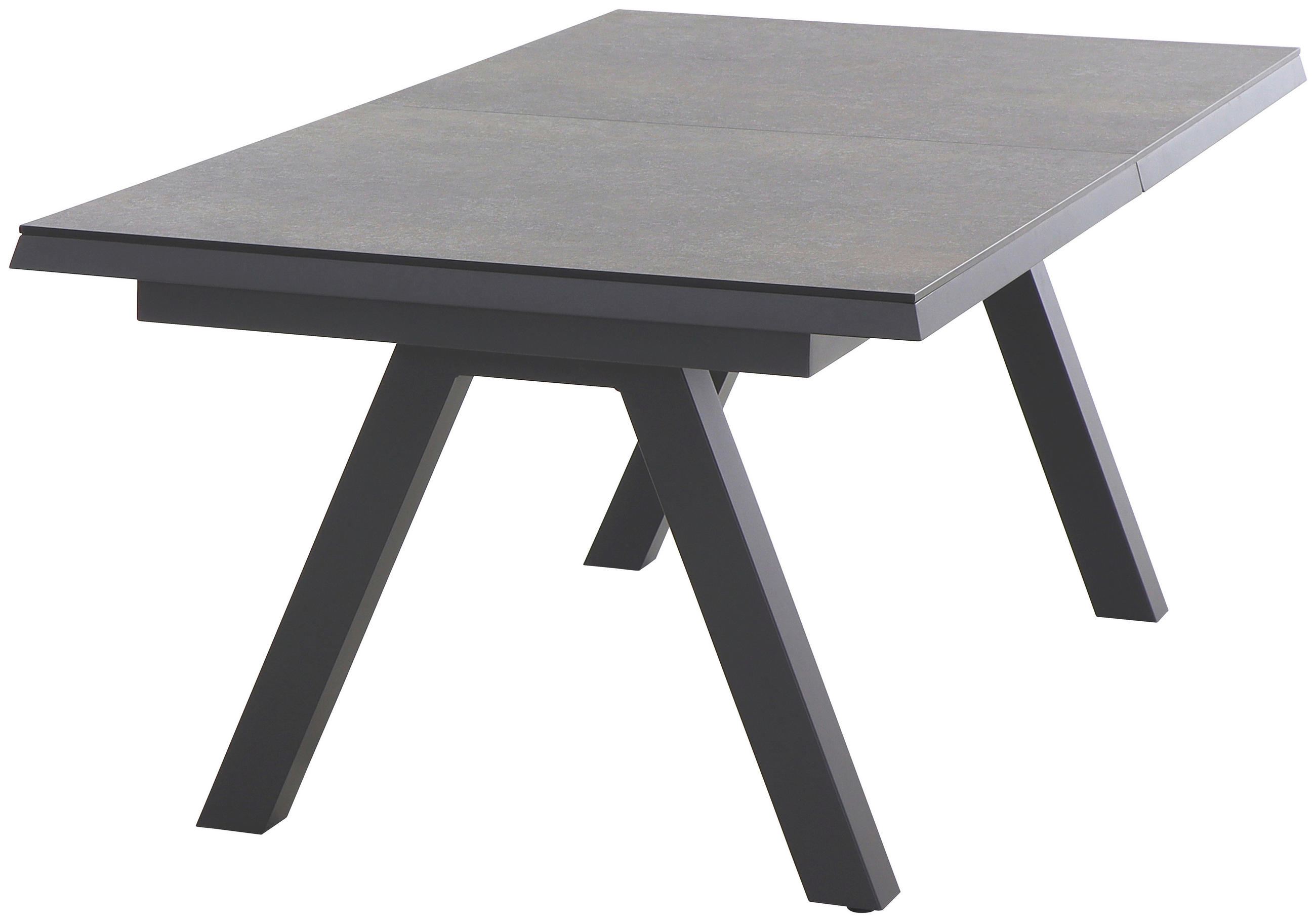 GARTENTISCH 200-260/100/77 cm Metall rechteckig  - Anthrazit/Graphitfarben, Basics, Kunststoff/Metall (200-260/100/77cm) - Siena Garden
