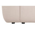 ECKSOFA in Velours Creme  - Creme/Schwarz, KONVENTIONELL, Kunststoff/Textil (298/168cm) - Carryhome