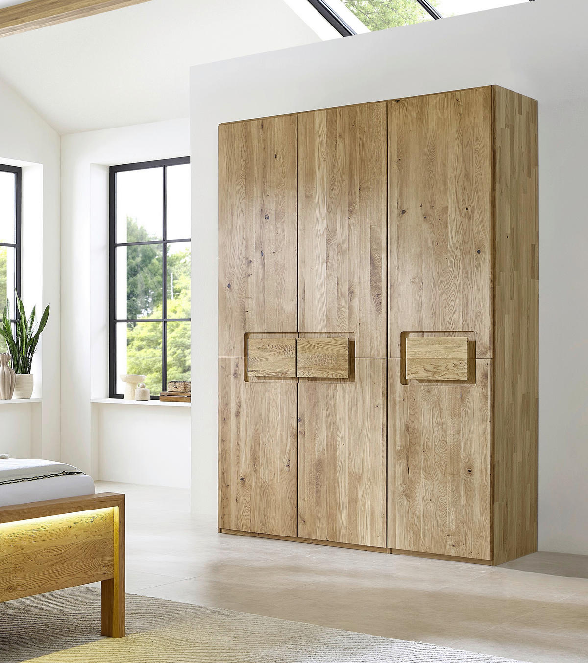 DREHTÜRENSCHRANK  in Eichefarben  - Eichefarben, MODERN, Holz (152/223/62cm) - MID.YOU