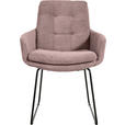 ARMLEHNSTUHL  Stoffauswahl, Typenauswahl, Gestellauswahl Cord  - Altrosa/Schwarz, Design, Textil/Metall (63/90/69cm) - Johann Jakob