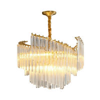 KRISTALNA VISEĆA SVJETILJKA  80/60 cm      SERAPH  - konjak, Design, staklo (80/60cm)