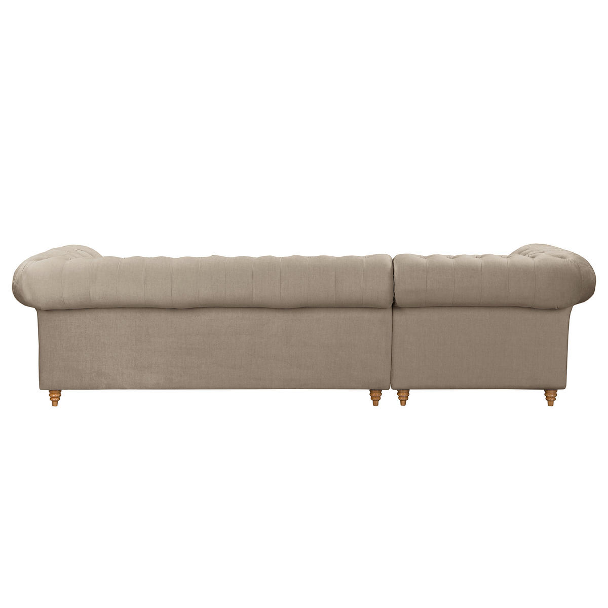 ECKSOFA Laura Taupe Mikrofaser  - Taupe/Creme, Design, Holz/Textil (182/284cm) - P & B