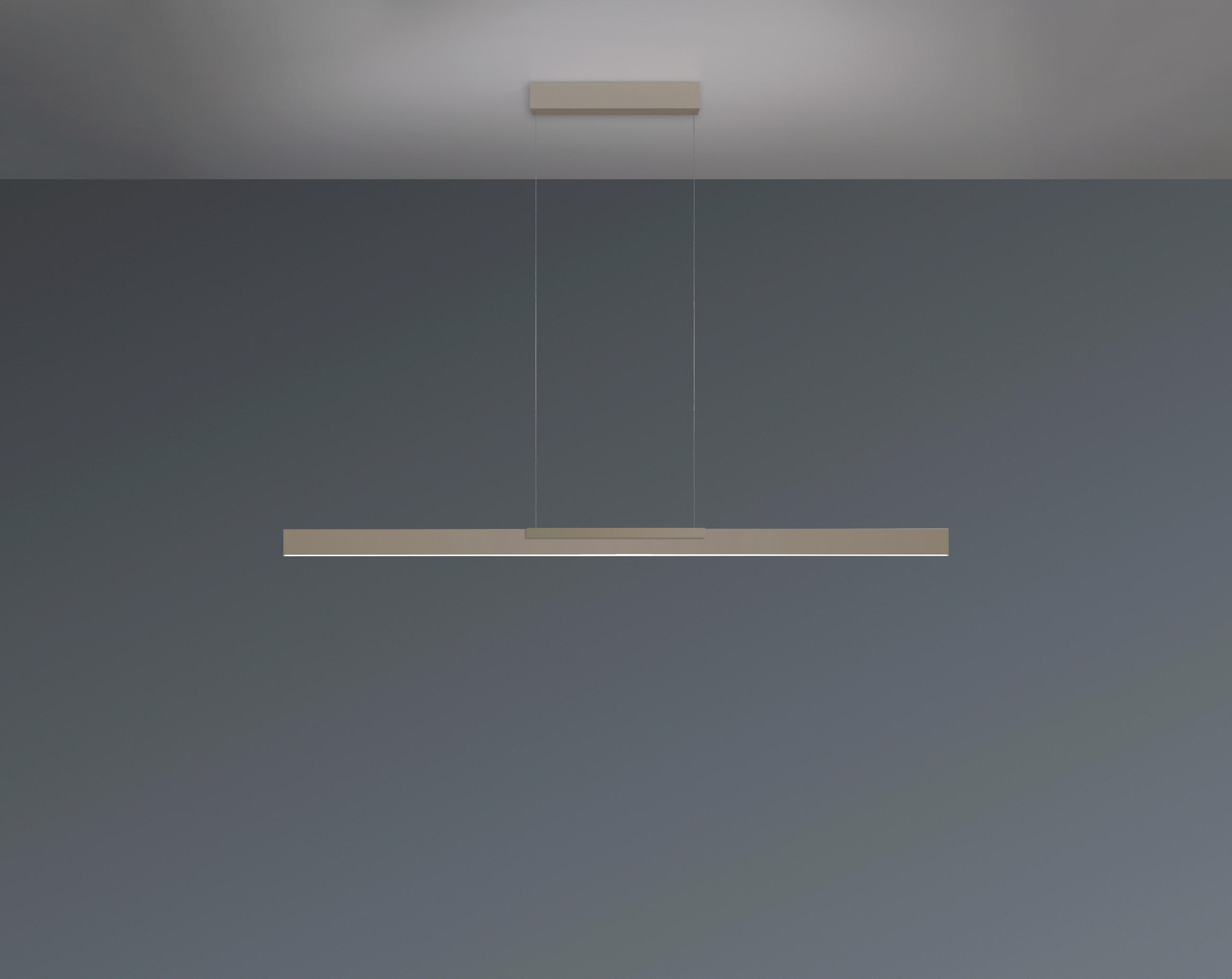 LED-HÄNGELEUCHTE 140/5,5/30-140 cm  - Sandfarben, Design, Metall (140/5,5/30-140cm) - BOPP