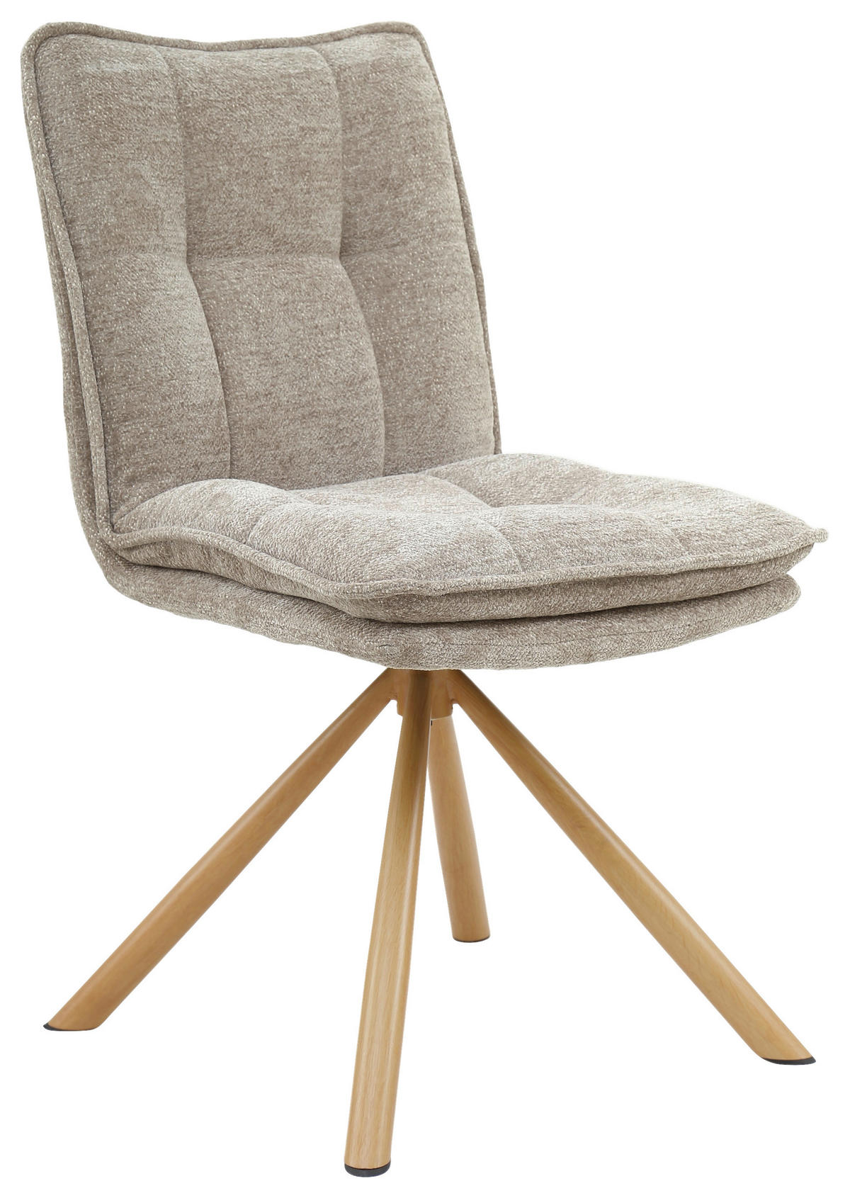 STUHL - Eichefarben/Cappuccino, Design, Textil/Metall (52/89/65cm) - Carryhome