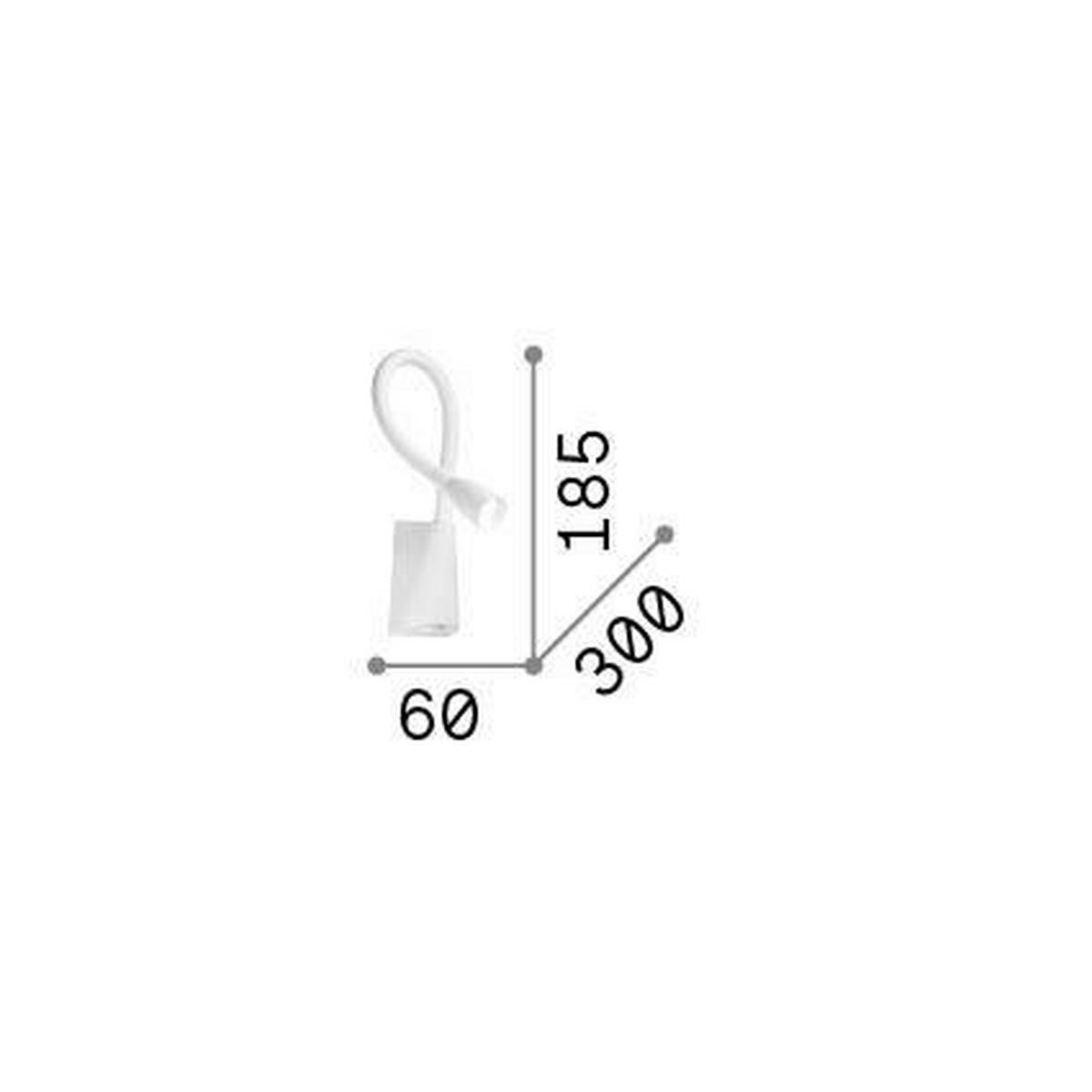 LED-WANDLEUCHTE 6/18,50/30 cm   - Schwarz, Design, Kunststoff/Metall (6/18,50/30cm) - Ideal Lux