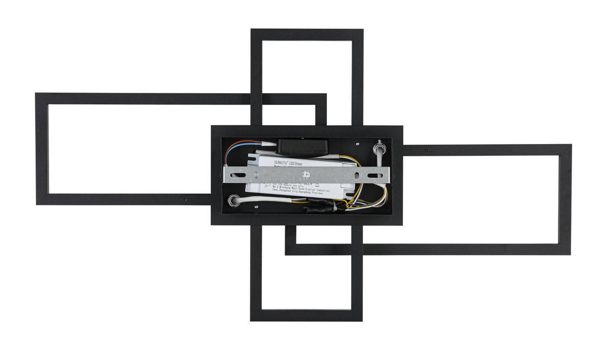 LED SVJETILJKA STROPNA  - bijela/crna, Trend, metal/plastika (62/34/8,7cm) - Novel