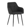 ARMLEHNSTUHL  in Stahl Webstoff  - Anthrazit/Schwarz, MODERN, Textil/Metall (55/84/61cm) - Livetastic