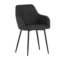 ARMLEHNSTUHL  in Stahl Webstoff  - Anthrazit/Schwarz, MODERN, Textil/Metall (55/84/61cm) - Livetastic