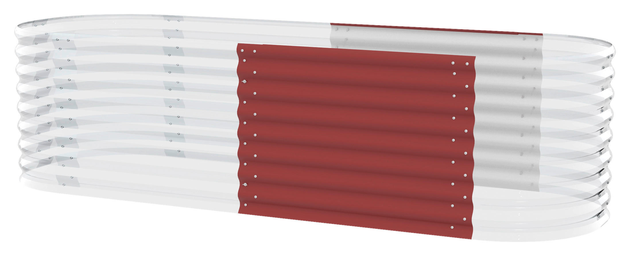HOCHBEET-ERWEITERUNG 80/63/80 cm  - Rot, Basics, Metall (80/63/80cm)