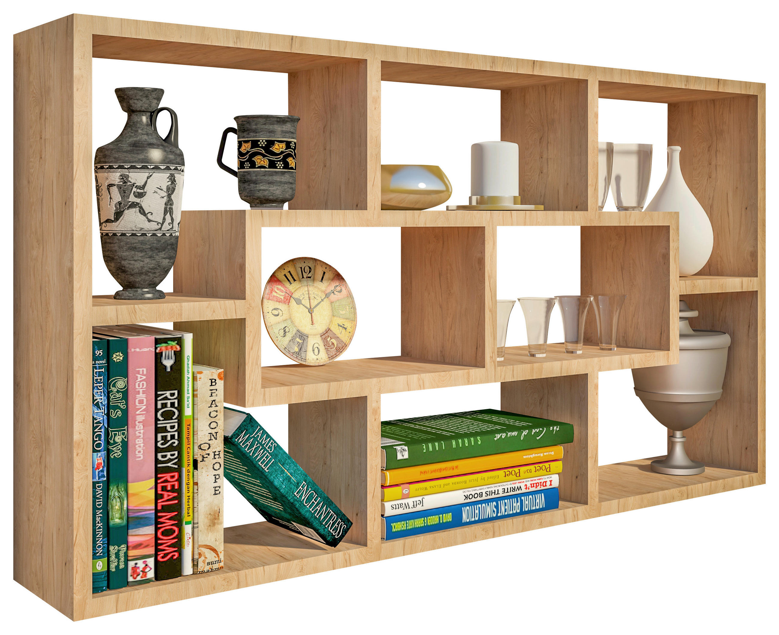 STENSKA POLICA - hrast wotan, Basics, leseni material (90/50/15cm) - Xora