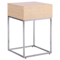NACHTKÄSTCHEN in furniert Eiche Silberfarben, Eichefarben  - Eichefarben/Silberfarben, Basics, Holz/Holzwerkstoff (40/62/40cm) - Xora
