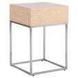 NACHTKÄSTCHEN in furniert Eiche Silberfarben, Eichefarben  - Eichefarben/Silberfarben, Basics, Holz/Holzwerkstoff (40/62/40cm) - Xora