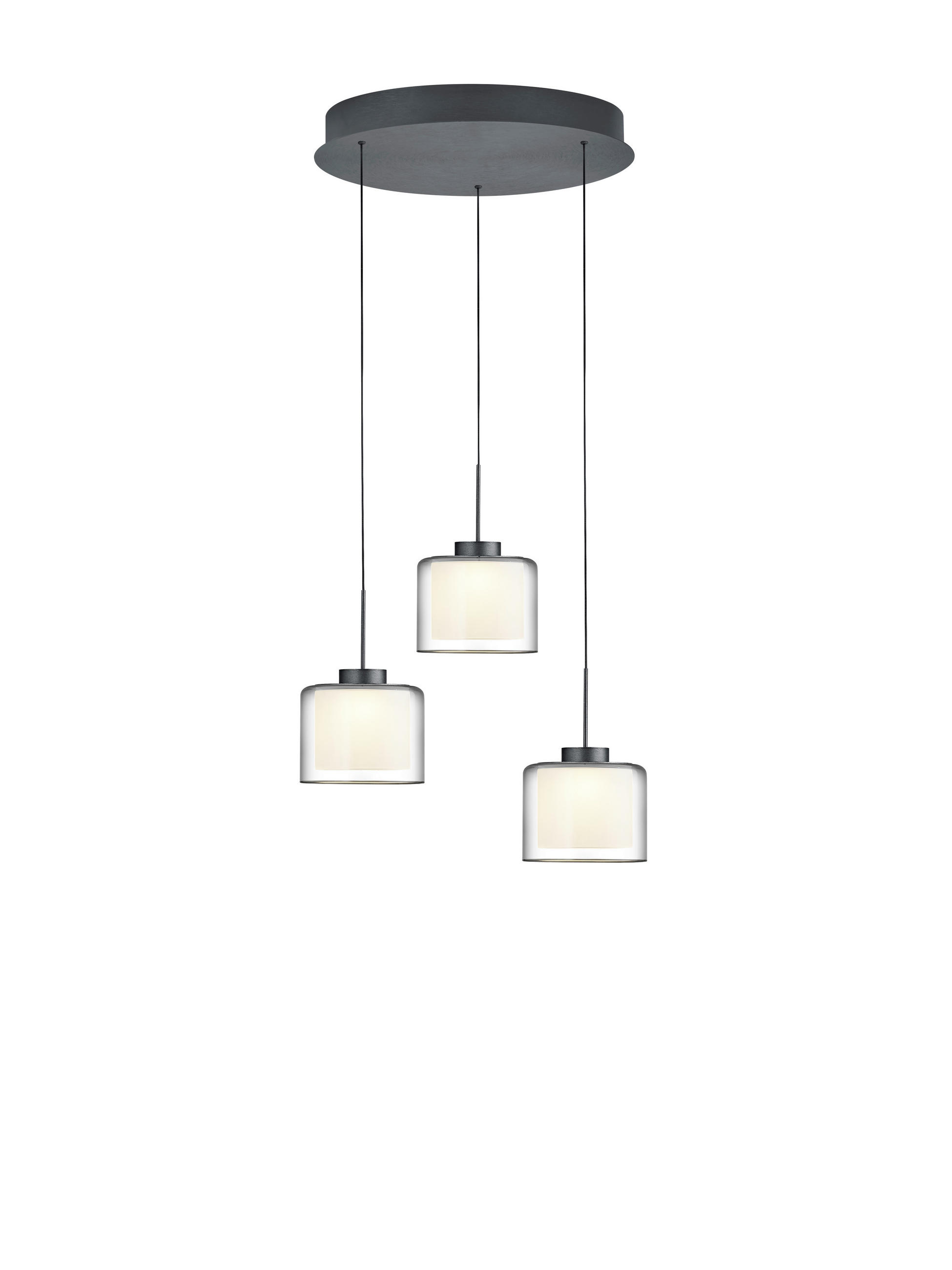 elements by Bankamp Led-Pendelleuchte Klara Anthrazit 180 cm