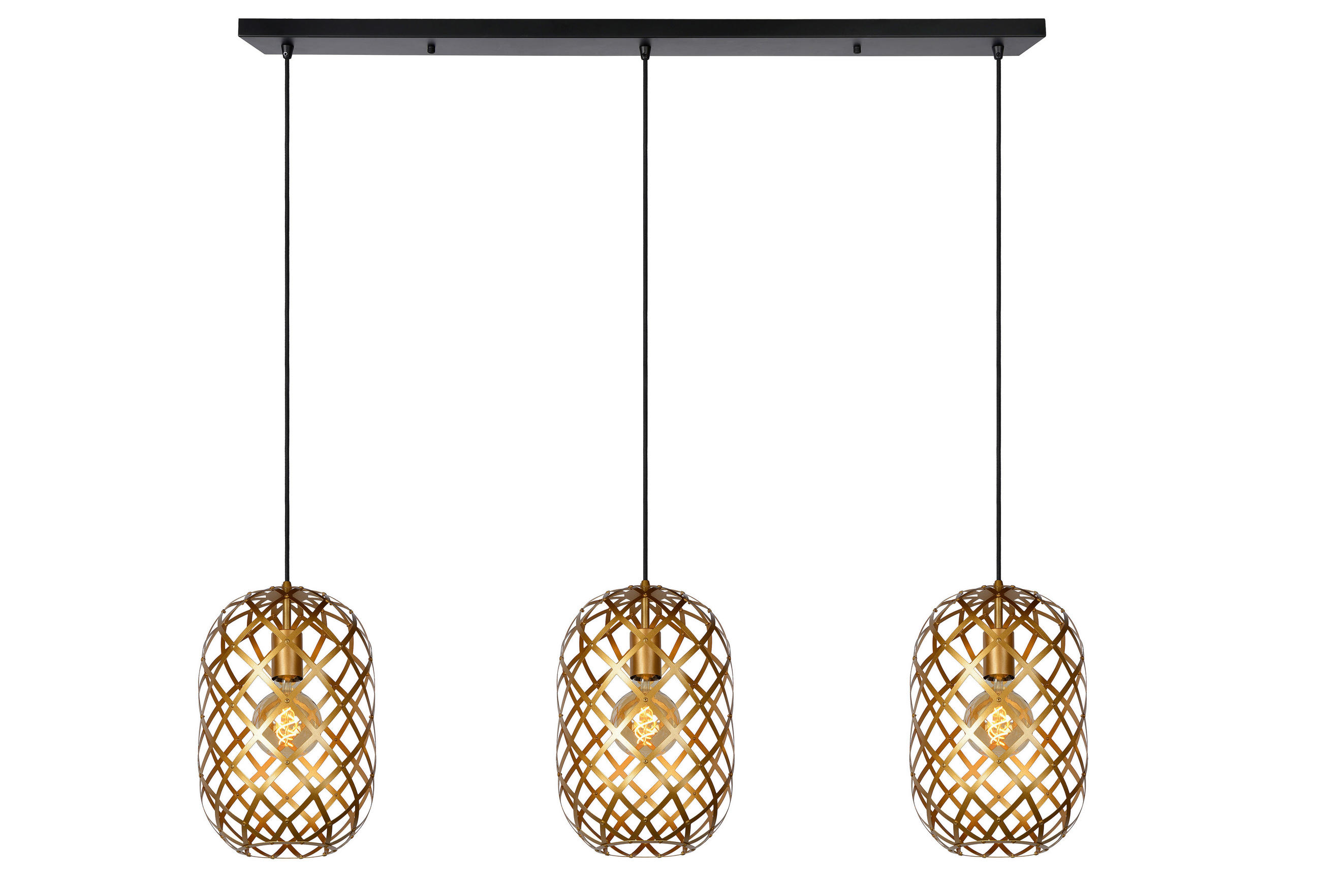 HÄNGELEUCHTE WOLFRAM 130/25/155 cm   - Messingfarben, Design, Metall (130/25/155cm) - Lucide