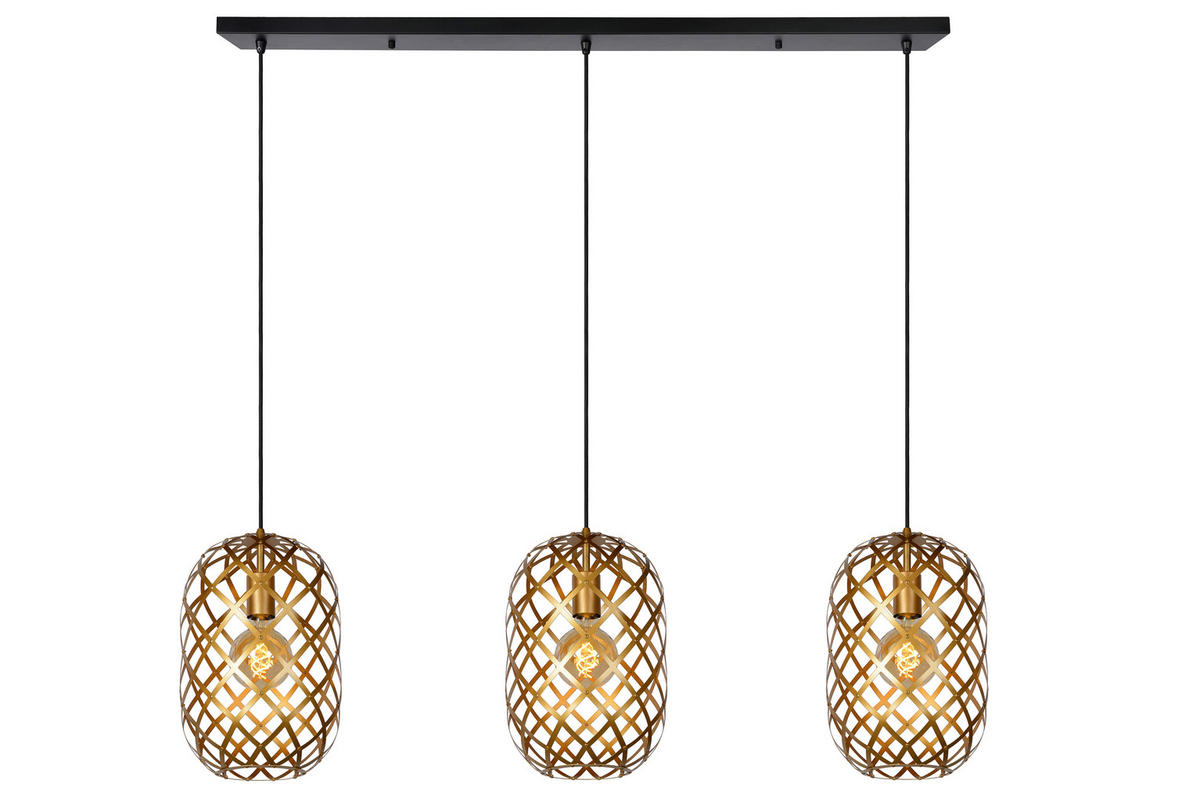 HÄNGELEUCHTE WOLFRAM 130/25/155 cm   - Messingfarben, Design, Metall (130/25/155cm) - Lucide
