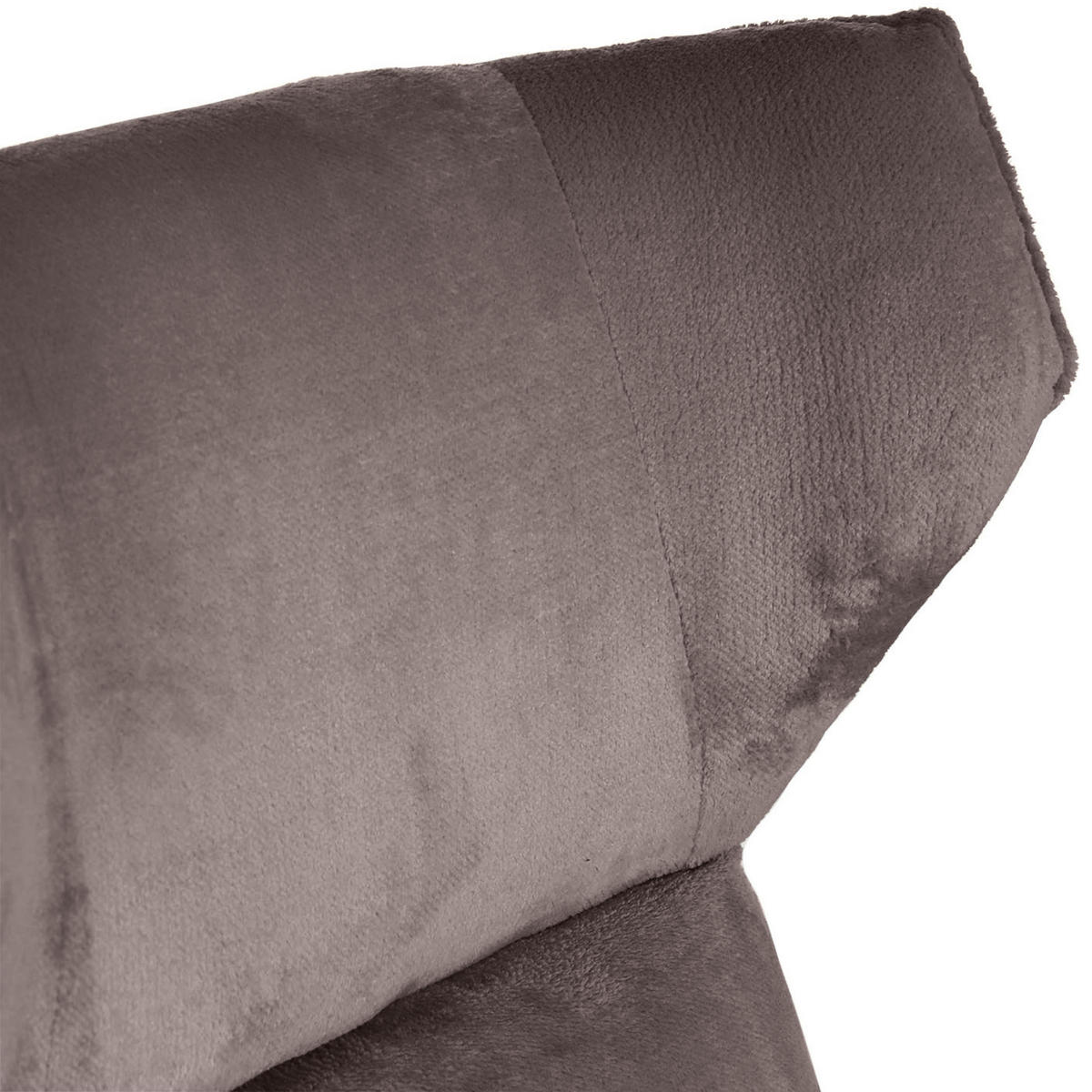 OHRENSESSEL in Plüsch Schlammfarben  - Schlammfarben/Schwarz, Konventionell, Textil/Metall (83/110/92cm) - MID.YOU