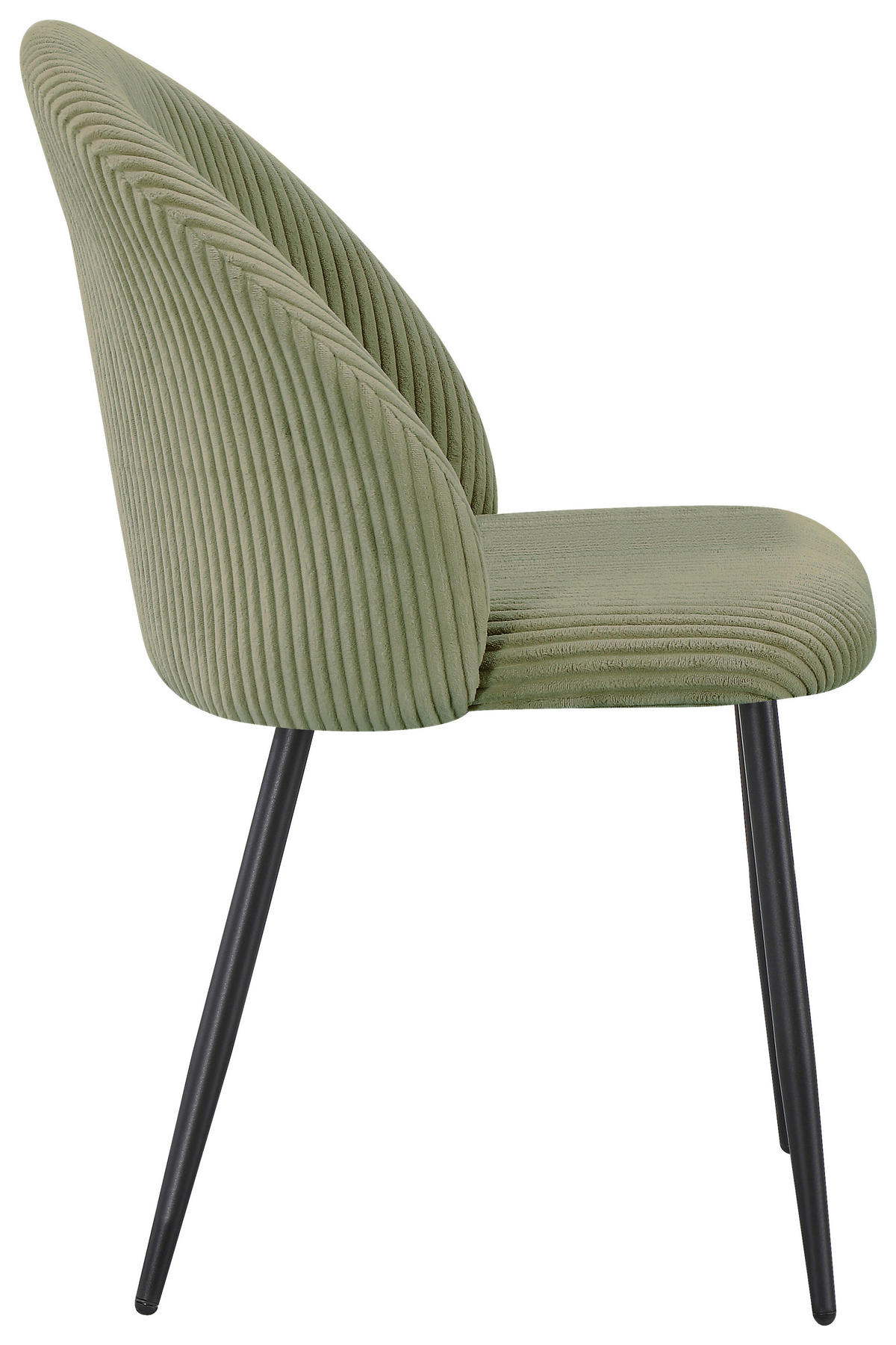 STUHL  in Eisen Cord Metall, Textil  - Schwarz/Grün, Basics, Textil/Metall (52/82/58cm) - Livetastic