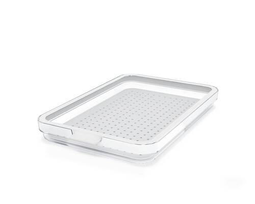 KÜHLSCHRANKBOX CAUMA  - Klar/Weiß, Basics, Kunststoff (28,2/18,4/3,1cm) - Rotho