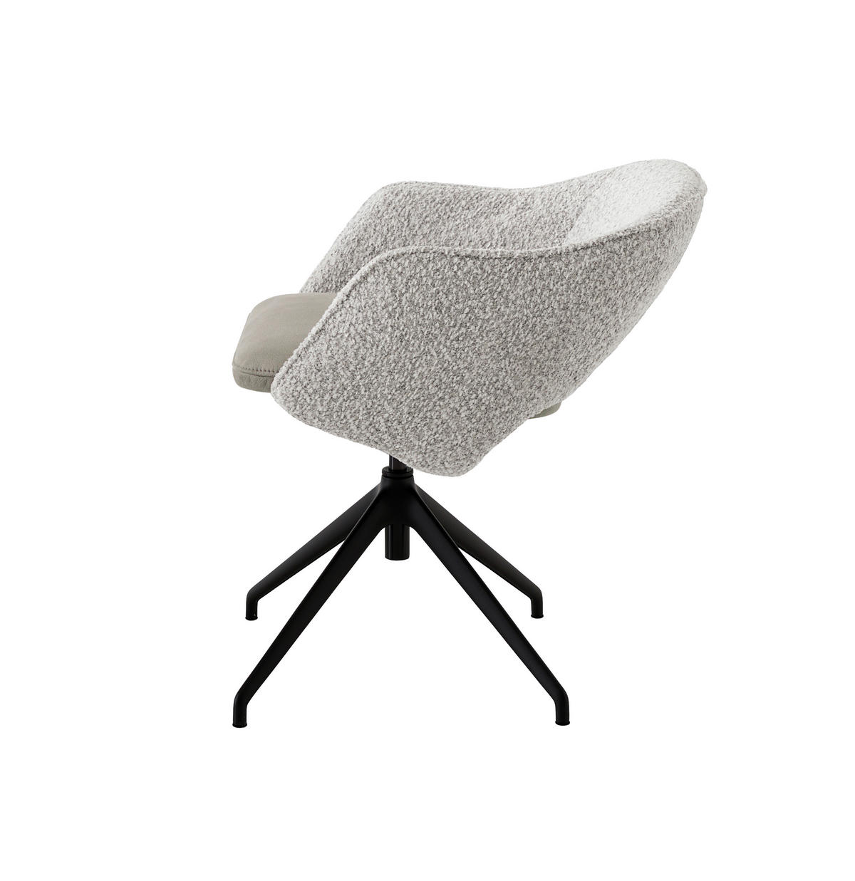 ARMLEHNSTUHL  in Flachgewebe  - Schwarz/Grau, Design, Textil/Metall (63/74-90/57-73cm) - Koinor