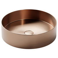 WASCHBECKEN 40/11/40 cm  - Roségold, MODERN, Metall (40/11/40cm)