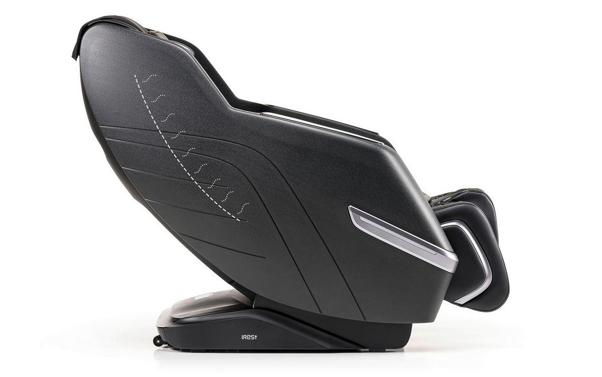 MASSAGESESSEL  mit Lederlook Schwarz integrierte Lautsprecher, Relaxfunktion, Liegefunktion, Netzbetrieb, Massagefunktion, Herz-Waage-Funktion, abwischbar, Bluetooth-Lautsprecher, Rückenlehne in S-Form  - Schwarz, KONVENTIONELL, Kunststoff/Textil (76/115/155-168cm) - Welnova