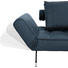 SCHLAFSOFA Flachgewebe Blau - Blau/Chromfarben, Design, Textil/Metall (180-210/68/90cm) - Innovation