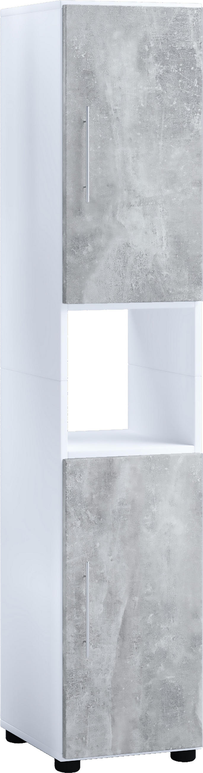 HOCHSCHRANK 31/160/30 cm  - Weiß/Grau, Basics, Holzwerkstoff (31/160/30cm) - MID.YOU
