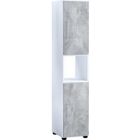 HOCHSCHRANK 31/160/30 cm  - Weiss/Grau, Basics, Holzwerkstoff (31/160/30cm) - MID.YOU
