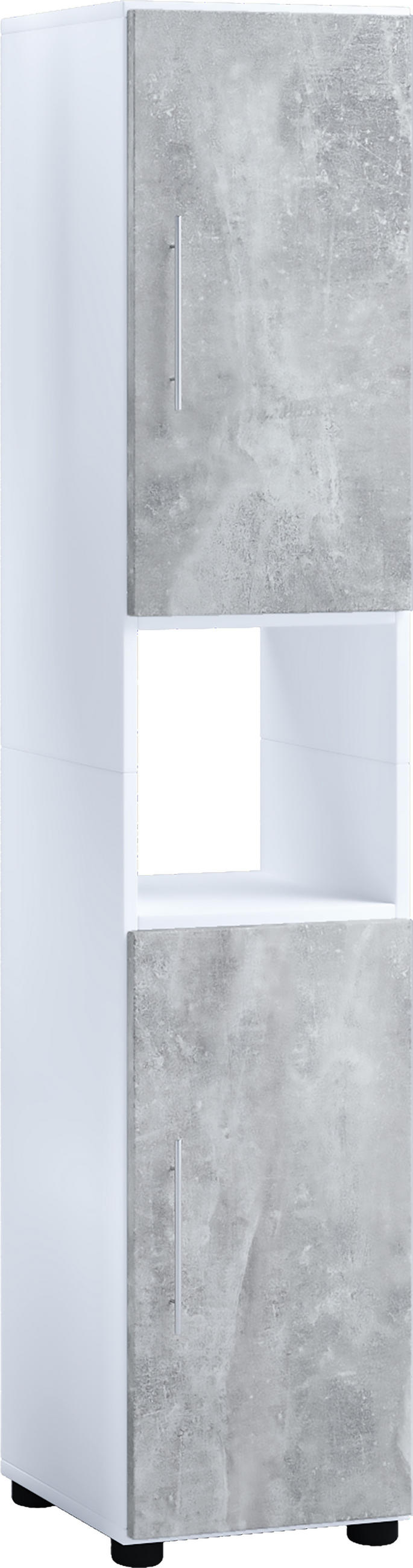 HOCHSCHRANK 31/160/30 cm  - Weiss/Grau, Basics, Holzwerkstoff (31/160/30cm) - MID.YOU