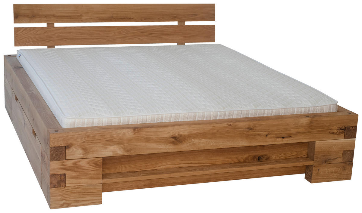 POSTEĽ, 180/200 cm, farba duba - farba duba, Natur, drevo (180/200cm) - Linea Natura