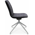 STUHL  in Aluminium Bouclé Metall, Textil  - Lavagrau/Alufarben, Design, Textil/Metall (46/81,5-84,5/55cm) - Johann Jakob