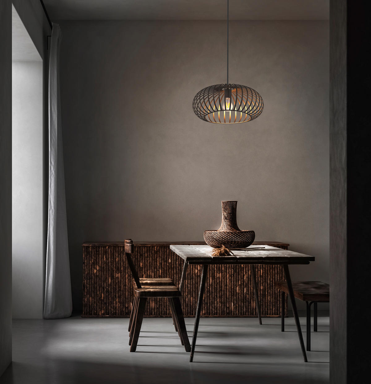 HÄNGELEUCHTE 40/150 cm    - Braun, Konventionell, Metall (40/150cm)