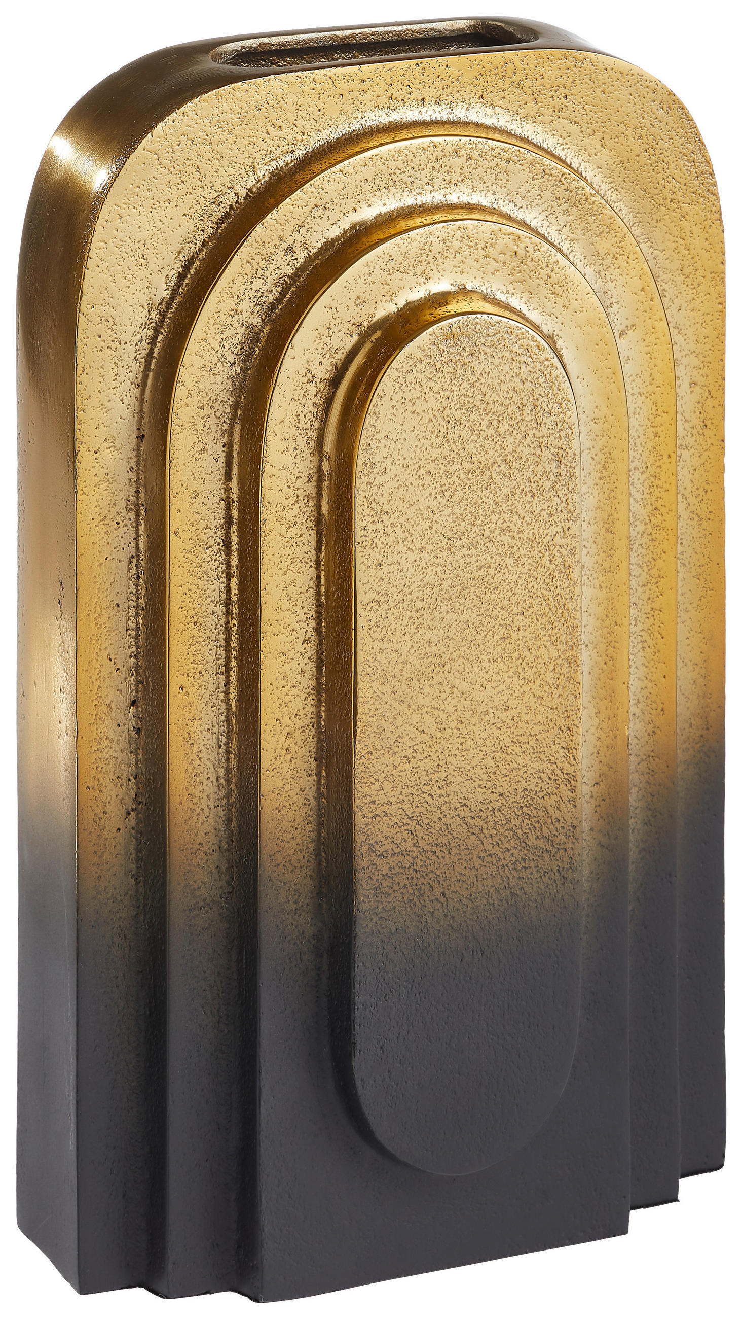 VASE 29.5 cm  - Goldfarben/Schwarz, Trend, Metall (18/11/29,5cm) - Ambia Home